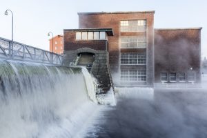 Tammerkoski dam in the winter